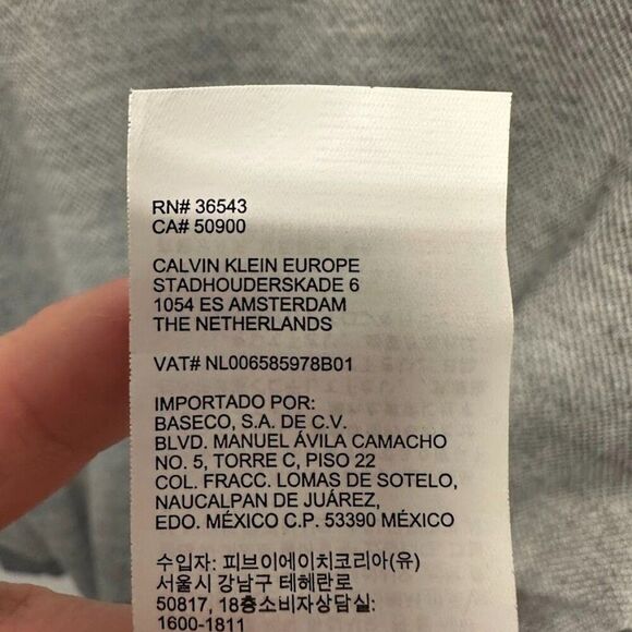 Calvin Klein Men's Merino Wool Blend V-Neck Sweater | Gray Size Large - Picture 10 of 12